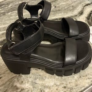 Black Platform Sandals